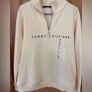 NWT Women’s Tommy Hilfiger Yellow Ribbed Collar Half-Zip Sweatshirt